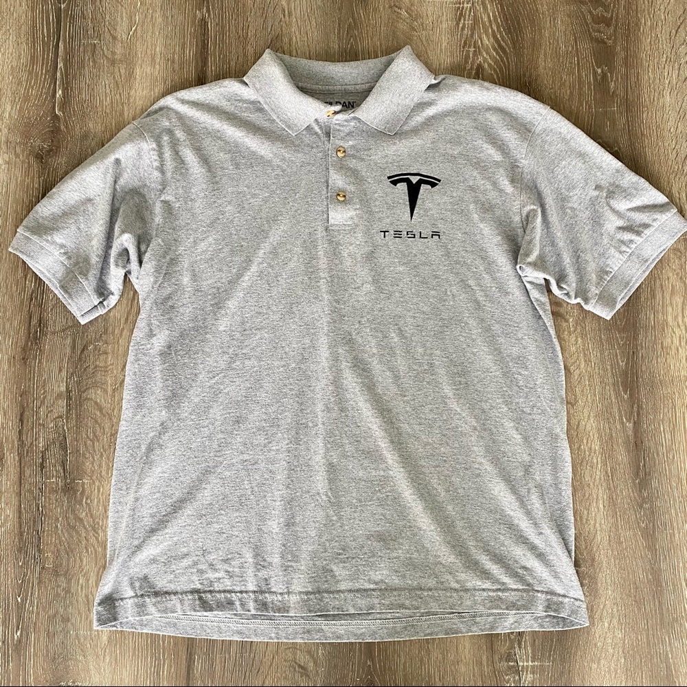 Tesla Gray Polo Shirt